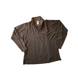 THE NORTH FACE mens XXL Pullover Sweater 1/4 Zip Black wool blend